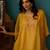 Aster amber yellow embroidered blended cotton co ord sets