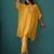 Aster amber yellow embroidered blended cotton co ord sets