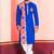 Blue Embroidered Faux Rayon navratri special kurta set