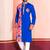 Blue Embroidered Faux Rayon navratri special kurta set
