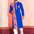 Blue Embroidered Faux Rayon navratri special kurta set