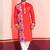 Red Embroidered Faux Rayon navratri special kurta set