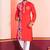 Red Embroidered Faux Rayon navratri special kurta set