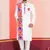 White Embroidered Faux Rayon navratri special kurta set