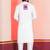 White Embroidered Faux Rayon navratri special kurta set