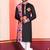 Black Embroidered Faux Rayon navratri special kurta set