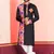 Black Embroidered Faux Rayon navratri special kurta set