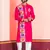 Pink Embroidered Faux Rayon navratri special kurta set