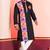 Black Embroidered Faux Rayon navratri special kurta set