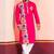 Pink Embroidered Faux Rayon navratri special kurta set