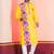 Yellow Embroidered Faux Rayon navratri special kurta set