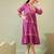 Purna munsell purple plain cotton short dresses