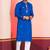 Blue Embroidered Faux Rayon navratri special kurta pyjama