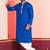 Blue Embroidered Faux Rayon navratri special kurta pyjama
