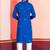 Blue Embroidered Faux Rayon navratri special kurta pyjama