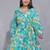 Gary multicolor green printed cotton short dresses