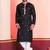 Black Embroidered Faux Rayon navratri special kurta pyjama