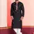 Black Embroidered Faux Rayon navratri special kurta pyjama