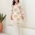 Tiara vanilla white printed cotton co ord sets