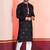Black Embroidered Faux Rayon navratri special kurta pyjama