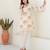 Tiara vanilla white printed cotton co ord sets