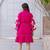 Tiara blossom pink plain cotton short dresses