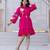 Tiara blossom pink plain cotton short dresses