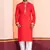Red Embroidered Faux Rayon navratri special kurta pyjama