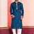 Blue Embroidered Faux Rayon navratri special kurta pyjama