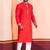 Red Embroidered Faux Rayon navratri special kurta pyjama