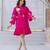 Tiara blossom pink plain cotton short dresses