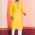 Yellow Embroidered Faux Rayon navratri special kurta pyjama