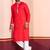 Red Embroidered Faux Rayon navratri special kurta pyjama