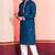Blue Embroidered Faux Rayon navratri special kurta pyjama