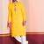 Yellow Embroidered Faux Rayon navratri special kurta pyjama