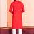 Red Embroidered Faux Rayon navratri special kurta pyjama
