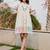 Tiara merino white embroidered cotton short dresses