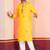 Yellow Embroidered Faux Rayon navratri special kurta pyjama