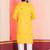 Yellow Embroidered Faux Rayon navratri special kurta pyjama