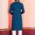Blue Embroidered Faux Rayon navratri special kurta pyjama