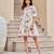Tiara daisy white embroidered cotton short dresses