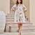 Tiara daisy white embroidered cotton short dresses