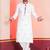 White Embroidered Faux Rayon navratri special kurta pyjama