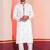 White Embroidered Faux Rayon navratri special kurta pyjama