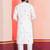 White Embroidered Faux Rayon navratri special kurta pyjama