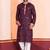 Maroon Embroidered Faux Rayon navratri special kurta pyjama