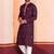 Maroon Embroidered Faux Rayon navratri special kurta pyjama