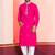 Pink Embroidered Faux Rayon navratri special kurta pyjama