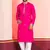 Pink Embroidered Faux Rayon navratri special kurta pyjama