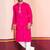 Pink Embroidered Faux Rayon navratri special kurta pyjama